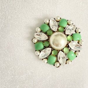 Kate Spade Pearl and Sparkle Round Brooch